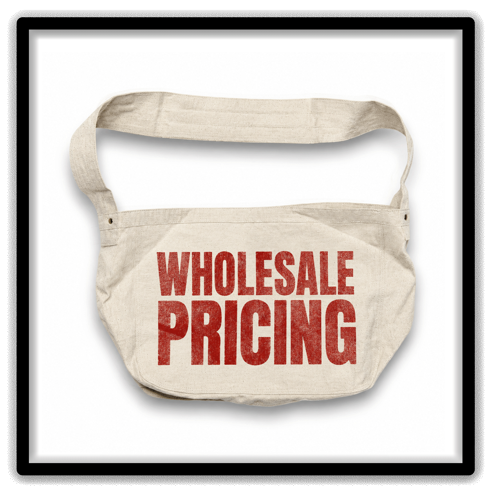 Paperboy newspaper bag wholesale pricing promotional graphic.