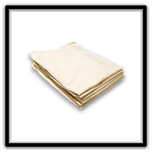 Printer's Half Dozen of vintage double-stitch blank T-shirts in cream, size XL - angle view