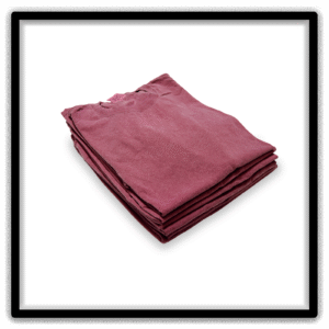 Printer's Half Dozen of vintage double-stitch blank T-shirts in maroon, size XL - angle view