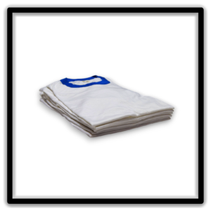 White / Blue Real Vintage Blanks ringer t-shirt, angle