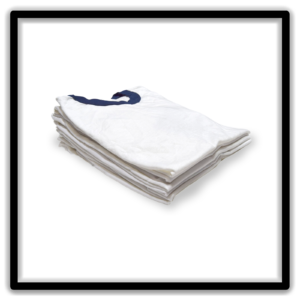 White / Navy Real Vintage Blanks ringer t-shirt, angle