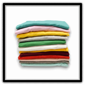 Mixed Dozen of 12 vintage single-stitch blank T-shirts, stack front