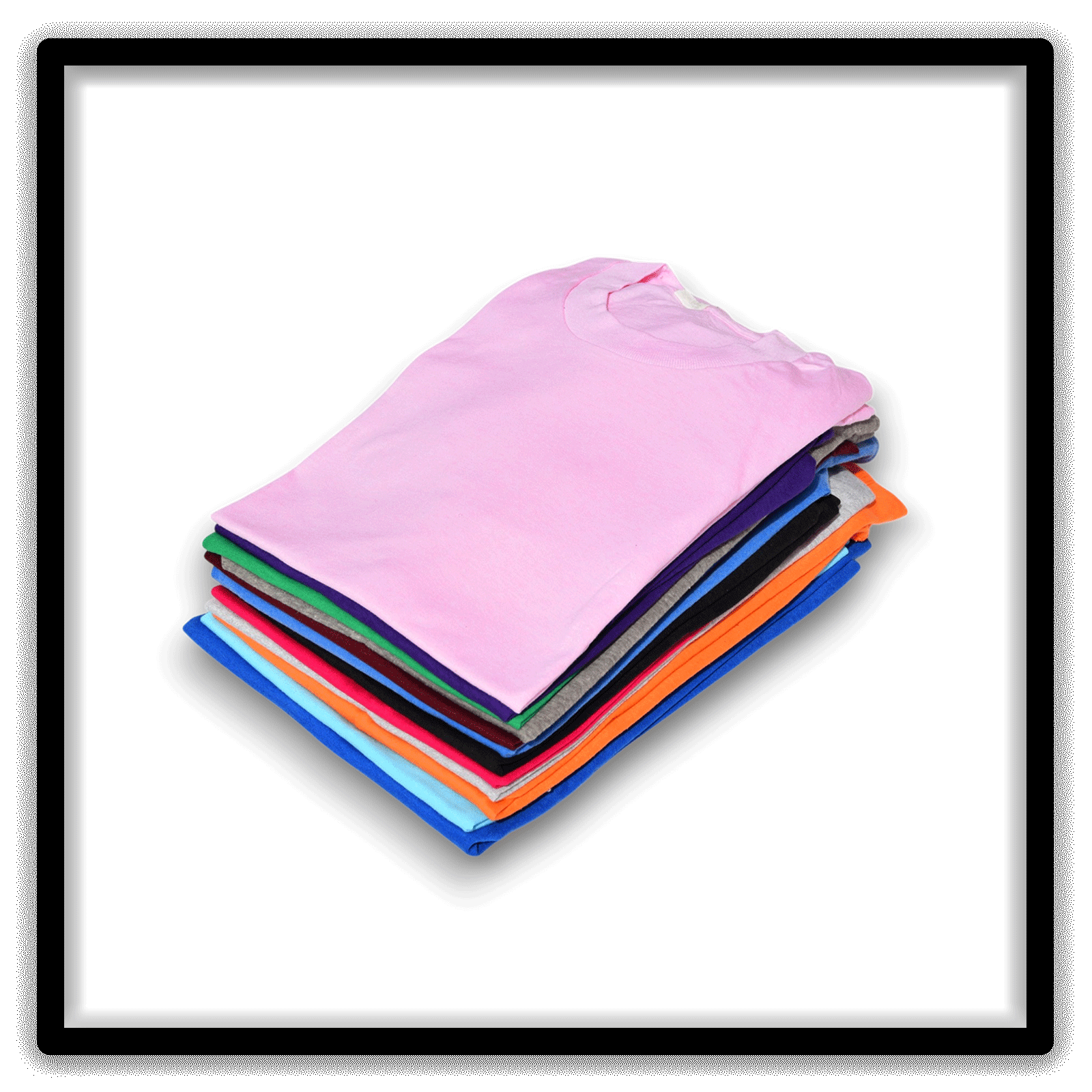Mixed Dozen - 12 Vintage Single-Stitch Blank T-Shirts, stack angle third