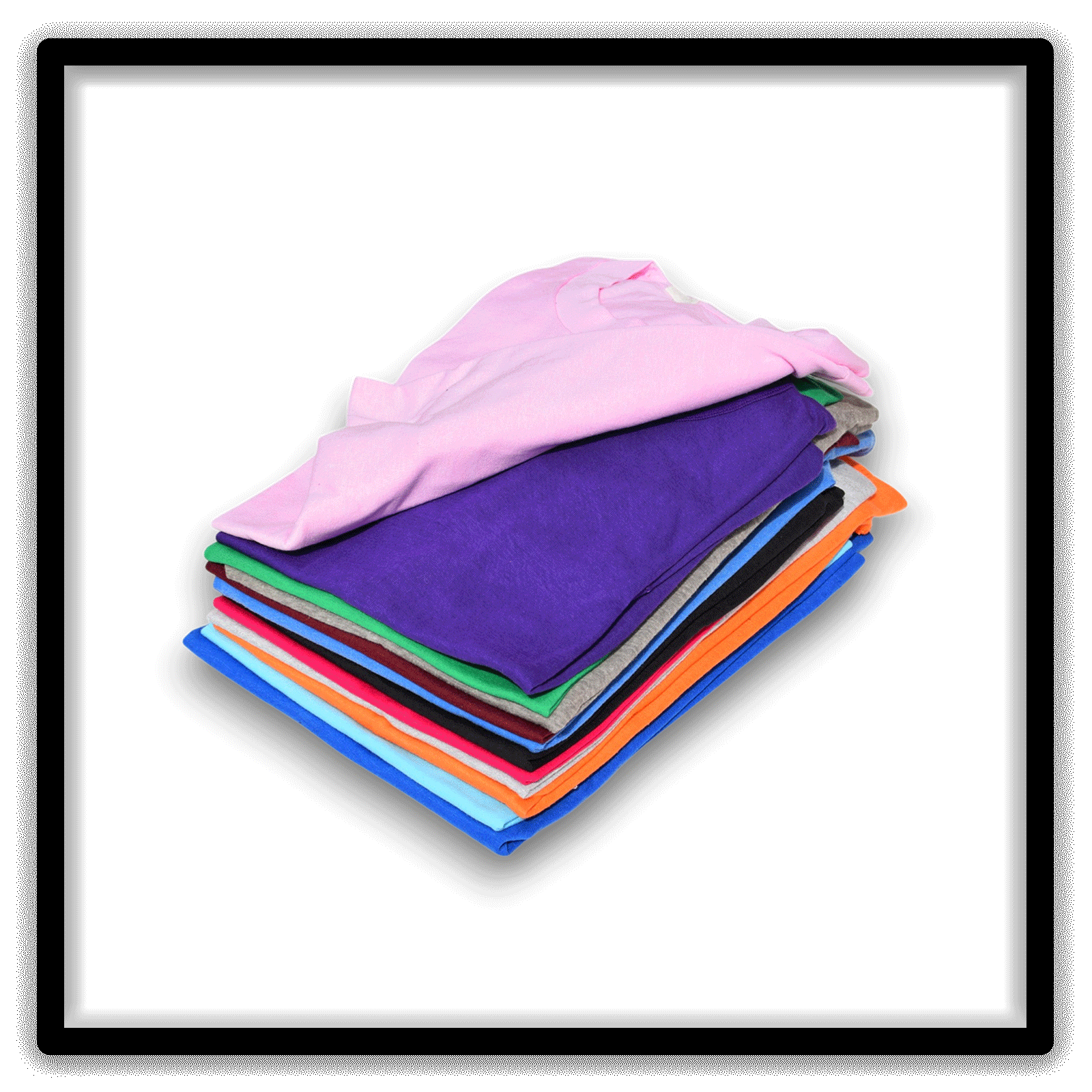 Mixed Dozen - 12 Vintage Single-Stitch Blank T-Shirts, lifted top angle secondary