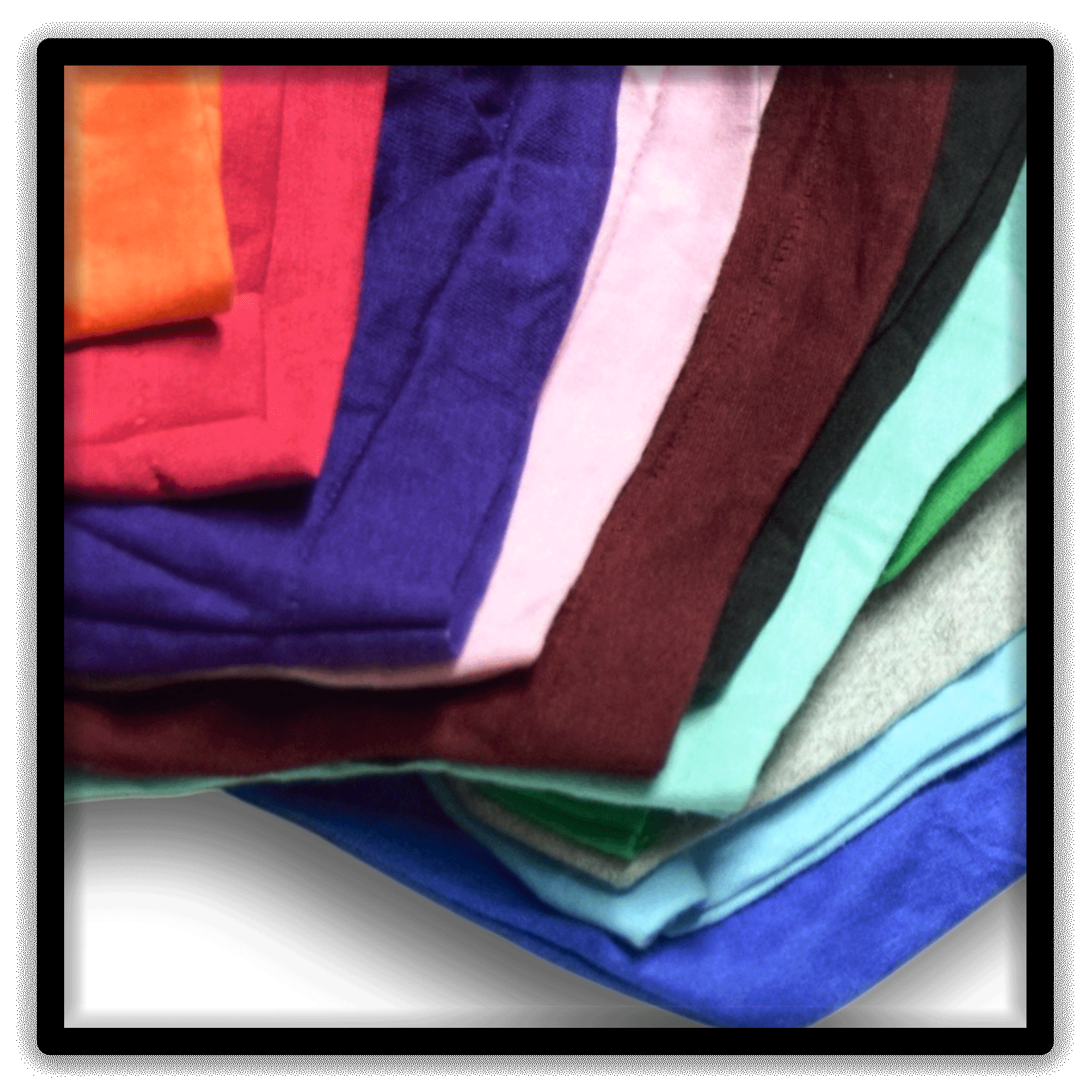 Mixed Dozen of 12 vintage single-stitch blank T-shirts, color layer detail