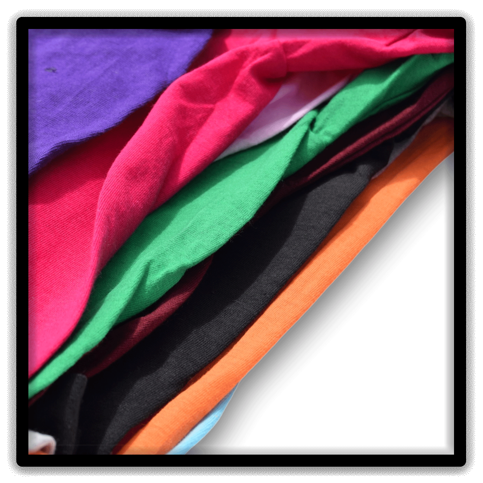 Mixed Dozen of 12 vintage single-stitch blank T-shirts, color layer detail secondary