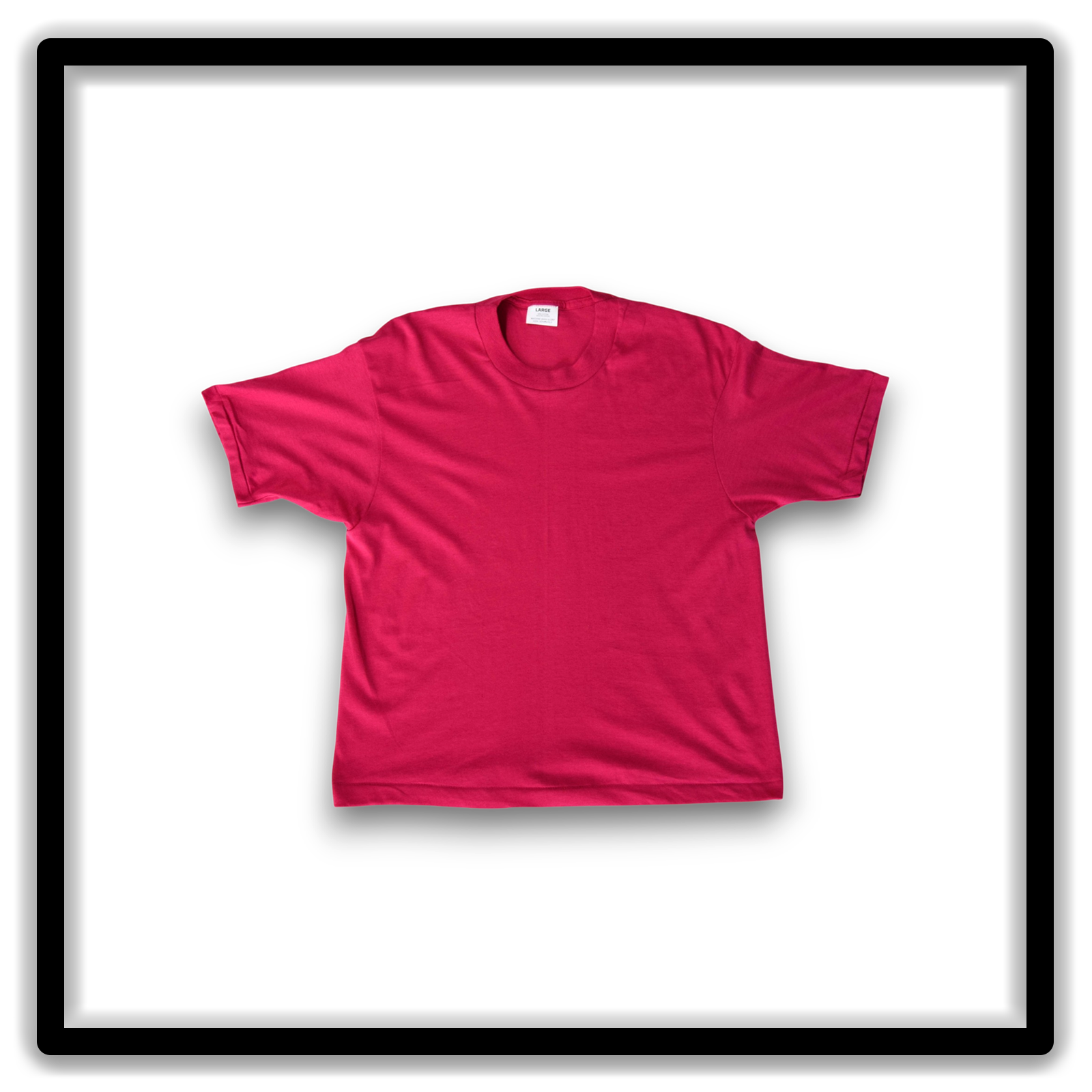 Mixed Dozen of 12 vintage single-stitch blank T-shirts, full shirt red