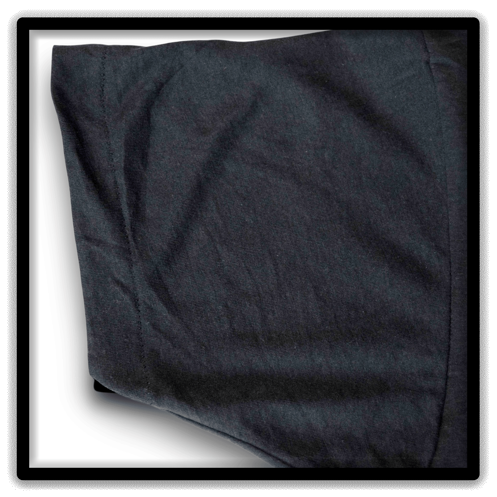 Printer's Dozen Black Large vintage single-stitch blank T-shirts, construction detail