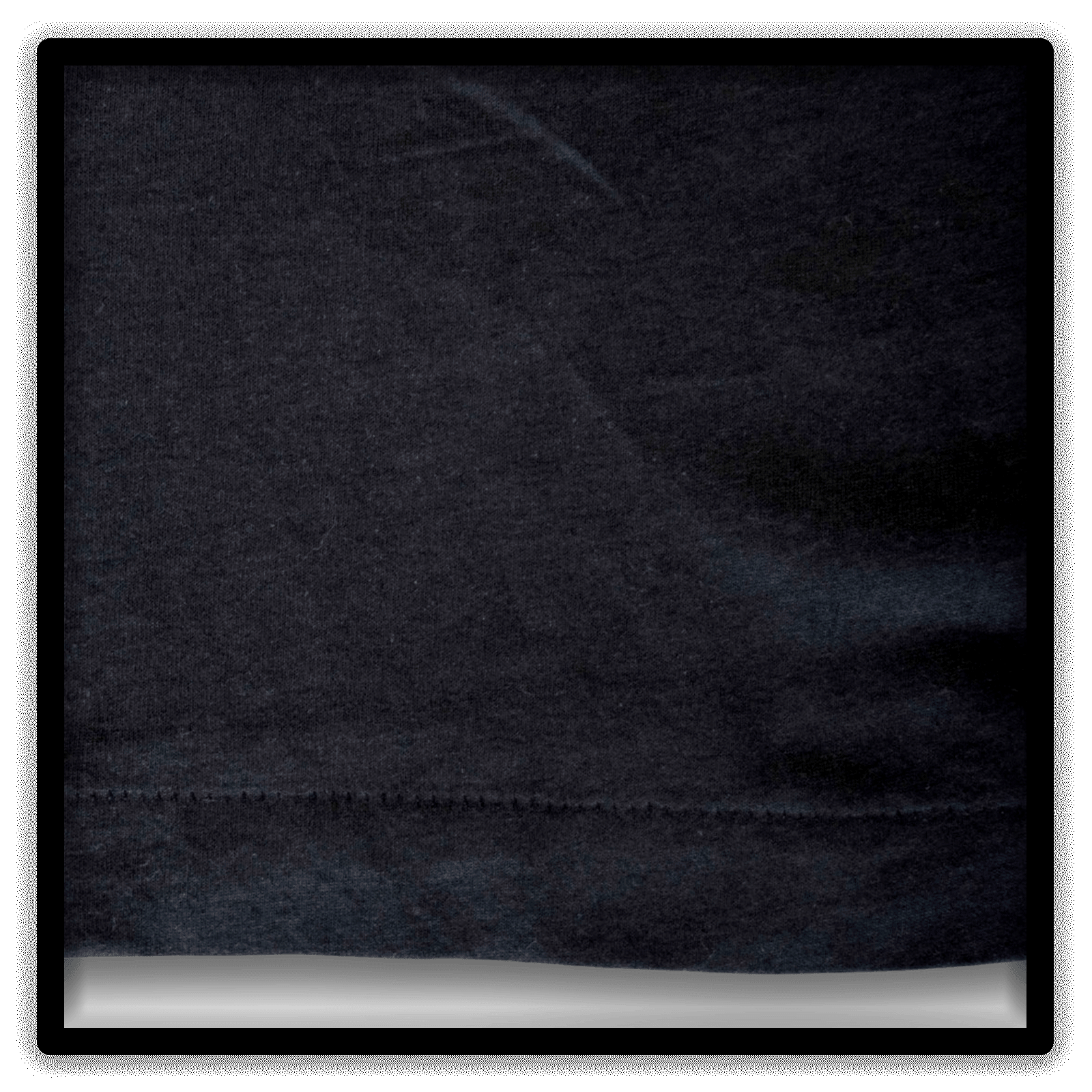 Printer's Dozen Black Large vintage single-stitch blank T-shirts, hem detail