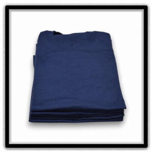 Printer's Half Dozen Blue Large vintage single-stitch blank T-shirts, stack front