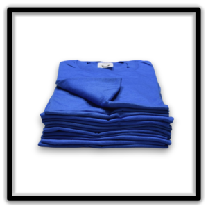 Printer's Dozen Blue Small vintage single-stitch blank T-shirts, stack front