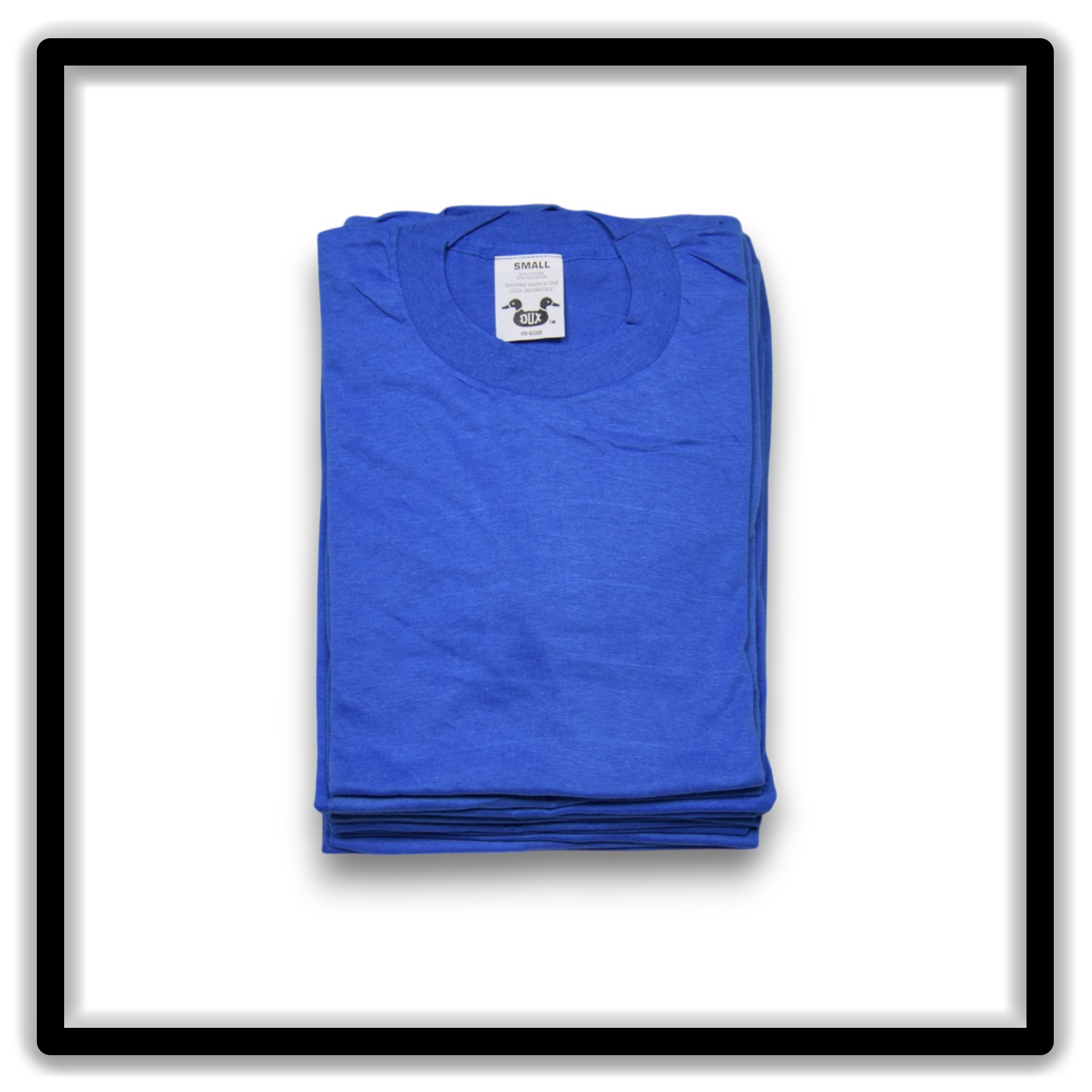 Printer's Dozen Blue Small vintage single-stitch blank T-shirts, stack vertical