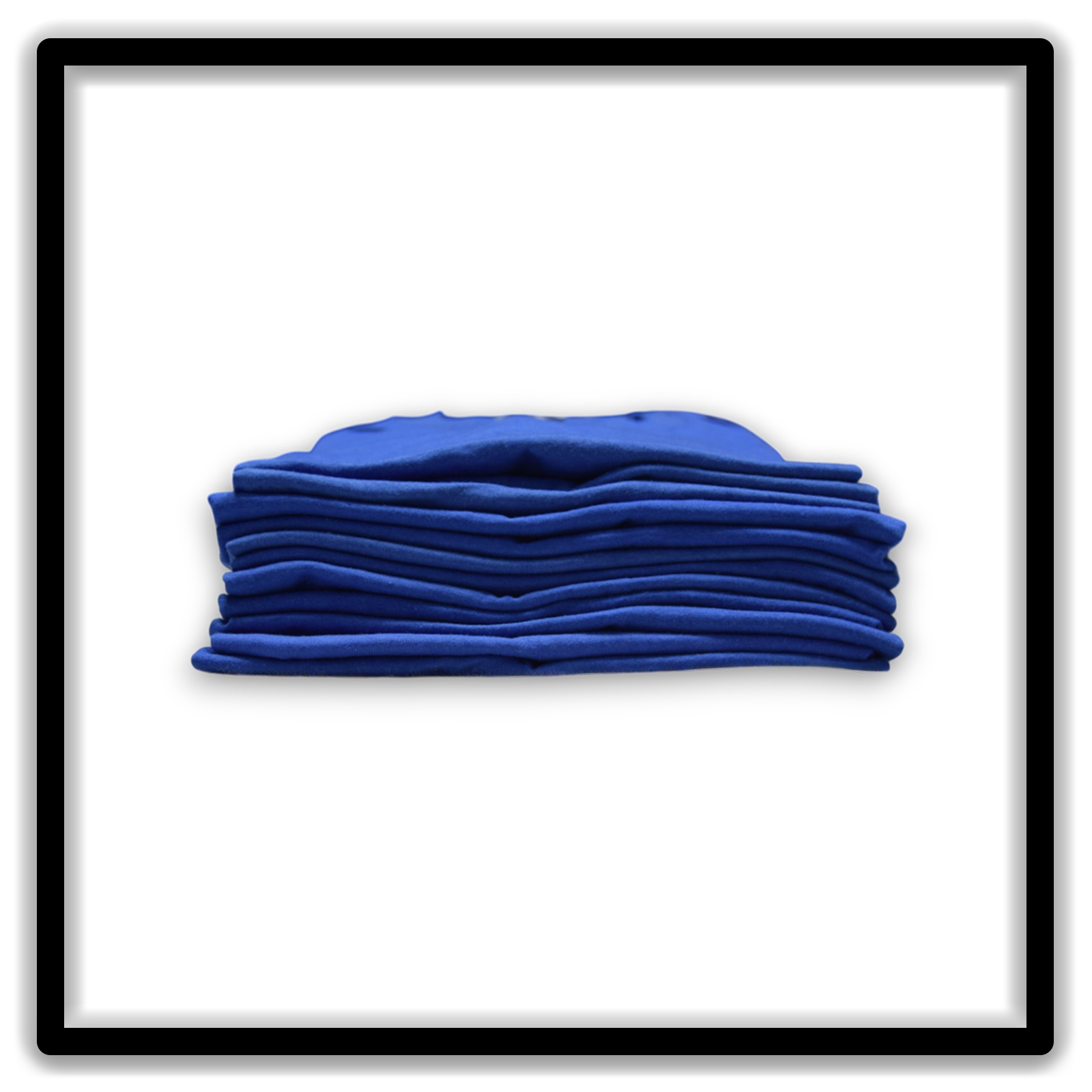 Printer's Dozen Blue Small vintage single-stitch blank T-shirts, stack side