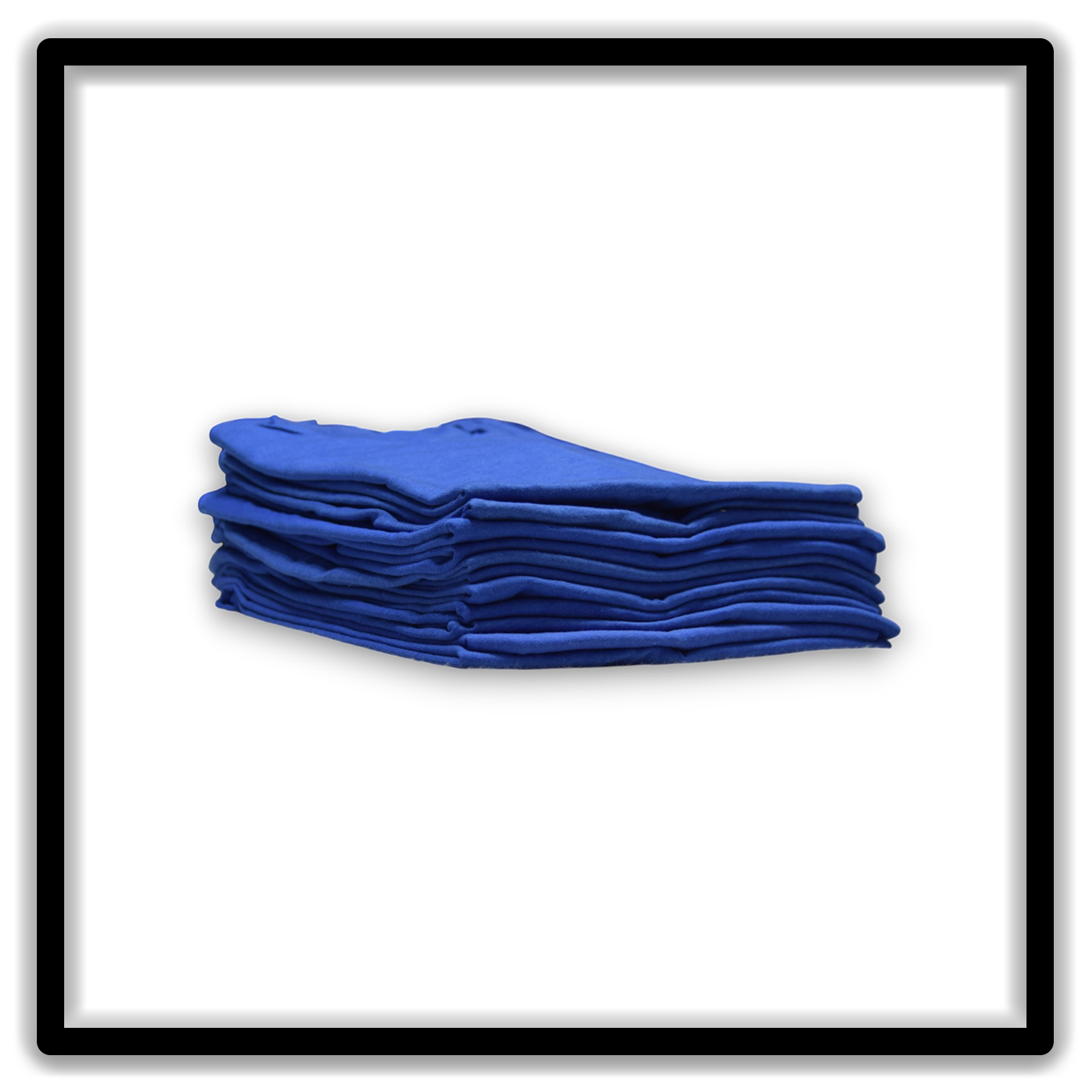 Printer's Dozen Blue Small vintage single-stitch blank T-shirts, stack side close