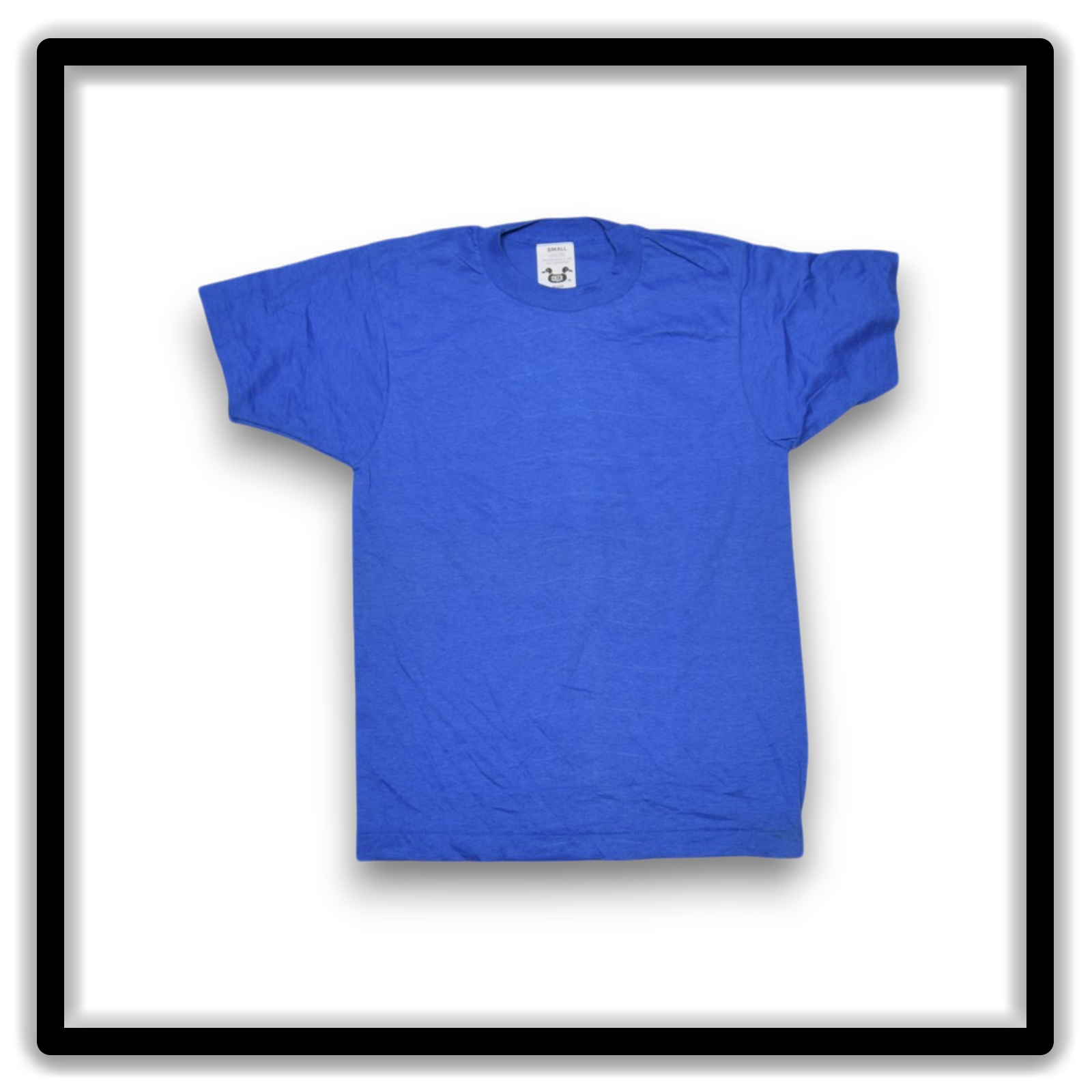 Printer's Dozen Blue Small vintage single-stitch blank T-shirts, full shirt front