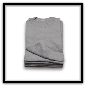 Printer's Half Dozen Gray Large vintage single-stitch blank T-shirts, stack front