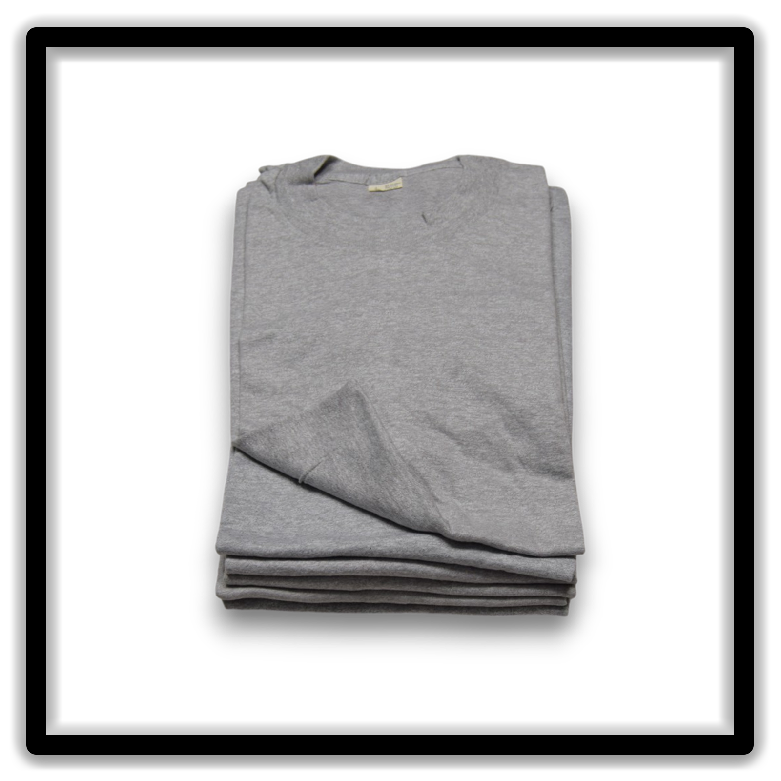 Printer's Half Dozen Gray Large vintage single-stitch blank T-shirts, stack front