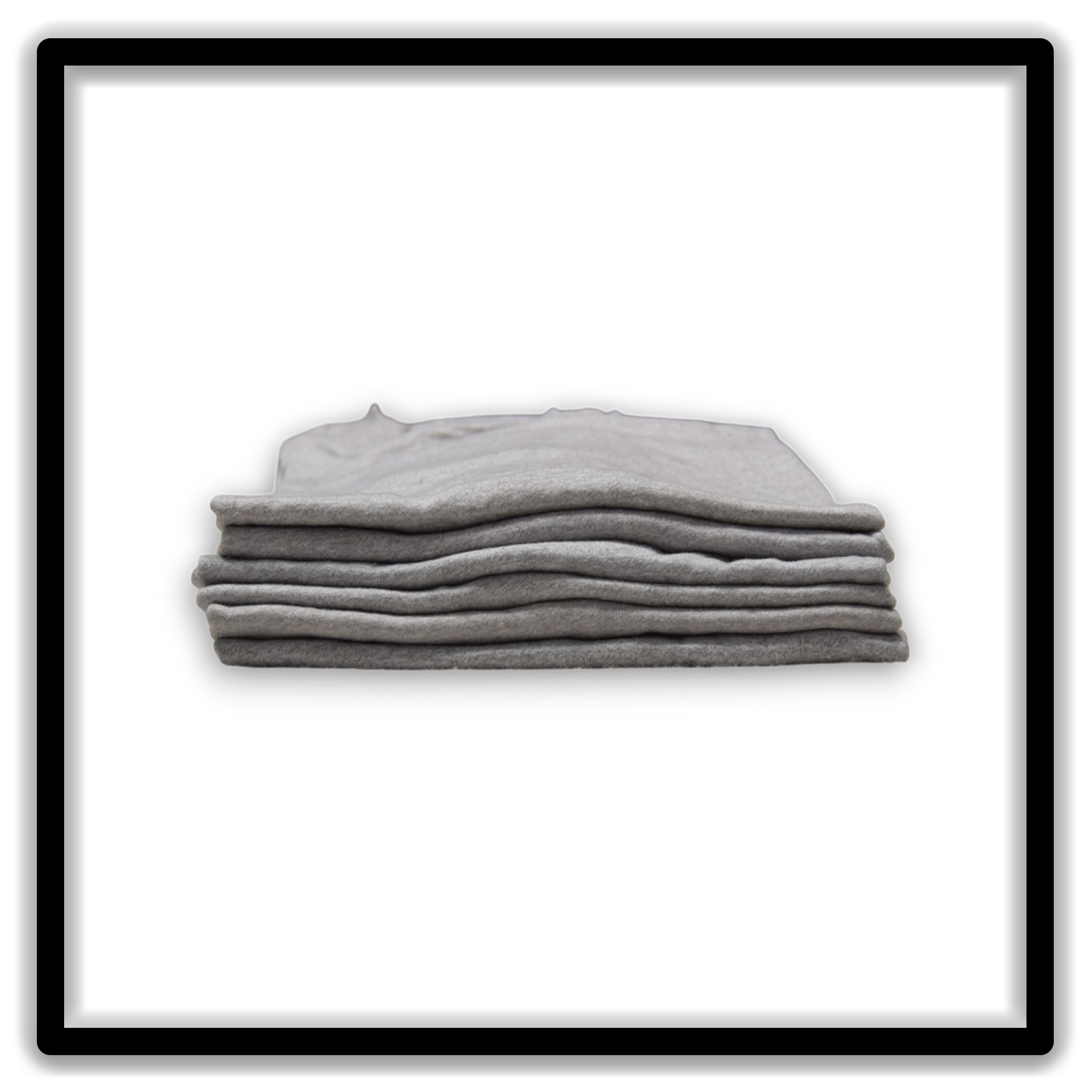 Printer's Half Dozen Gray Large vintage single-stitch blank T-shirts, stack side alternate