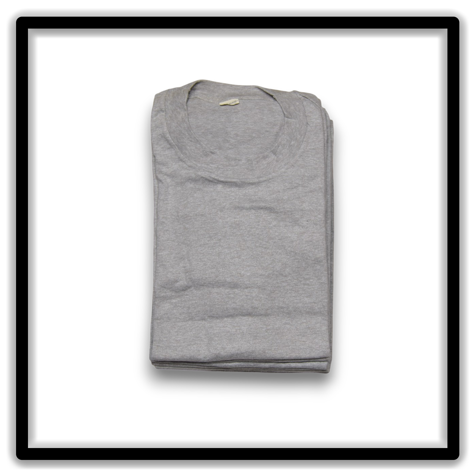Printer's Half Dozen Gray Large vintage single-stitch blank T-shirts, folded front