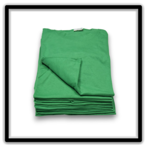 Printer's Dozen Green Large vintage single-stitch blank T-shirts, stack front