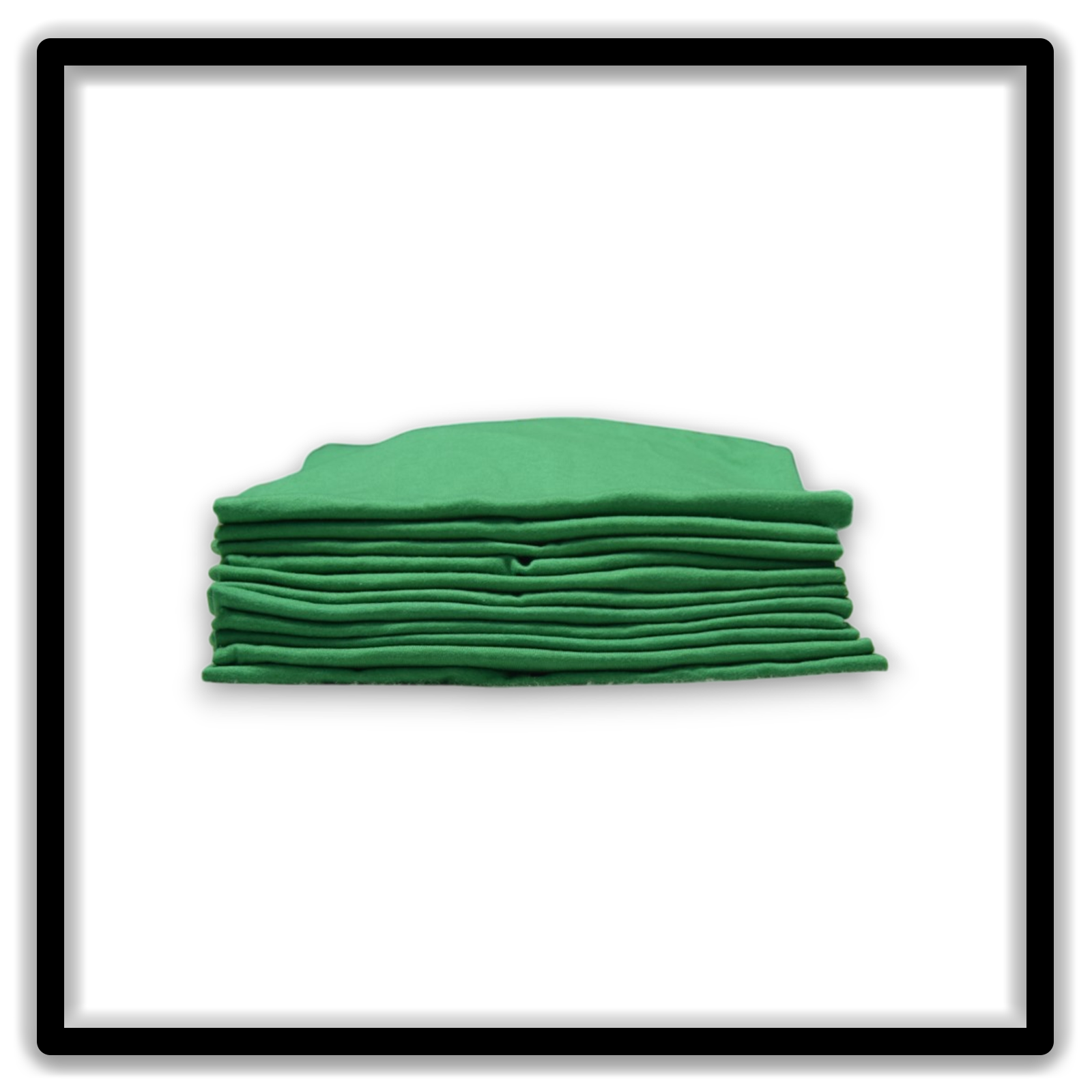 Printer's Dozen Green Large vintage single-stitch blank T-shirts, stack side