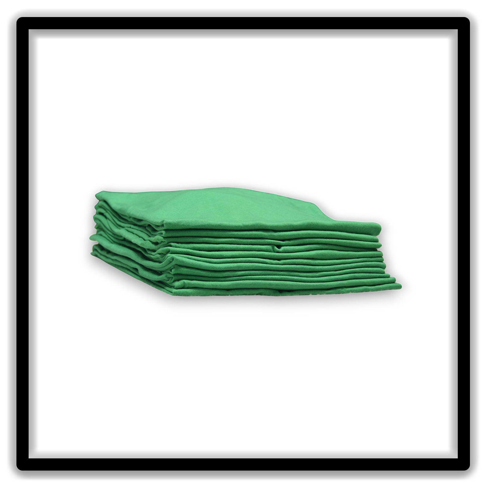 Printer's Dozen Green Large vintage single-stitch blank T-shirts, stack side alternate