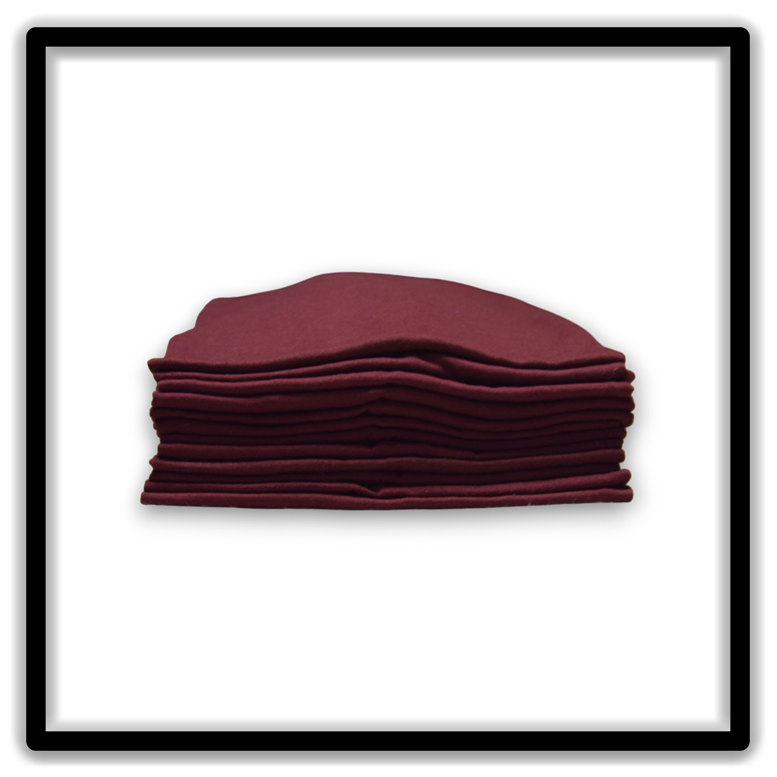 Printer's Dozen Maroon Large vintage single-stitch blank T-shirts, stack side alternate
