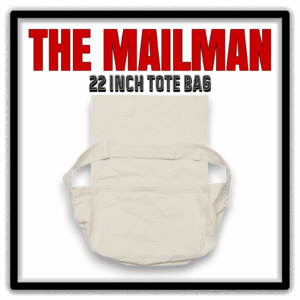 The Mailman vintage newspaper delivery bag, clean full front view, image 1
