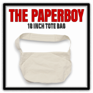The Paperboy vintage newspaper carrier bag with padded strap, front view, image 1