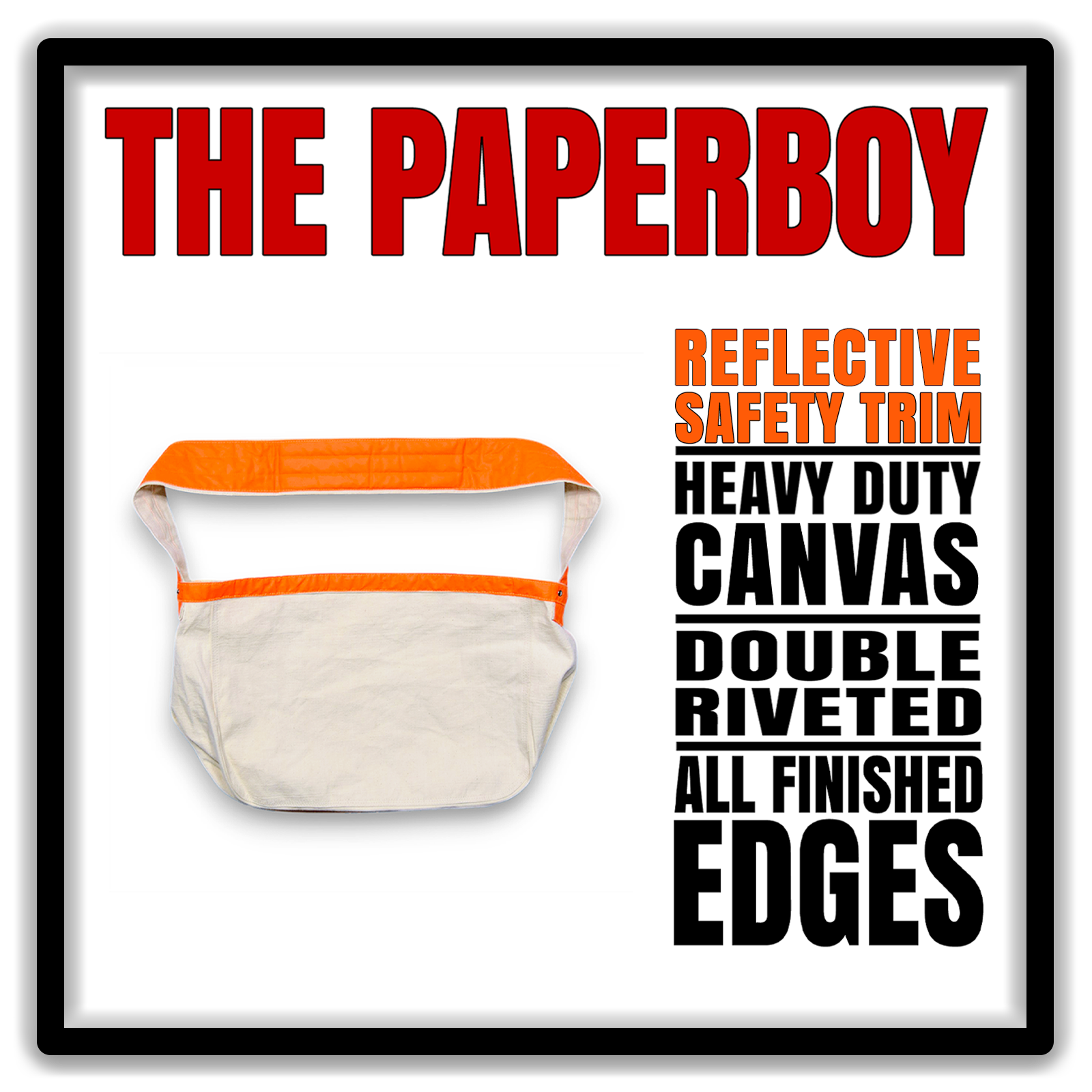 The Paperboy Safe-T vintage newspaper carrier bag, alternate full view, image 2